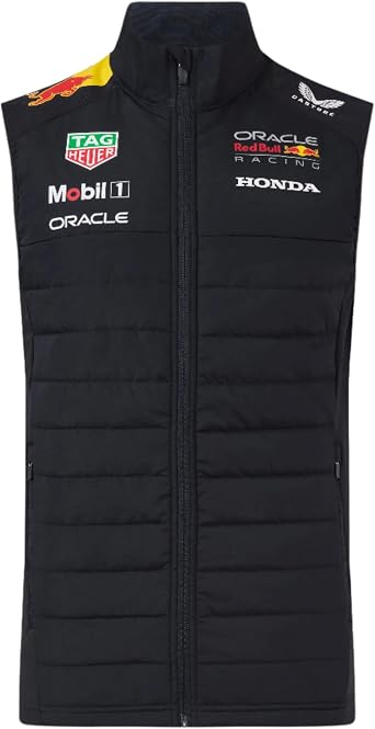 Castore Oracle Red Bull Racing F1 Team 2025 Padded Gilet | Official Red Bull F1 Racing Shirt Hybrid Jacket Vest