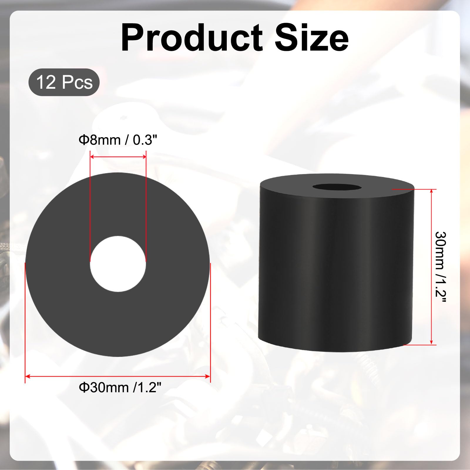 PATIKIL Multi Purpose Rubber Spacer - Image 2