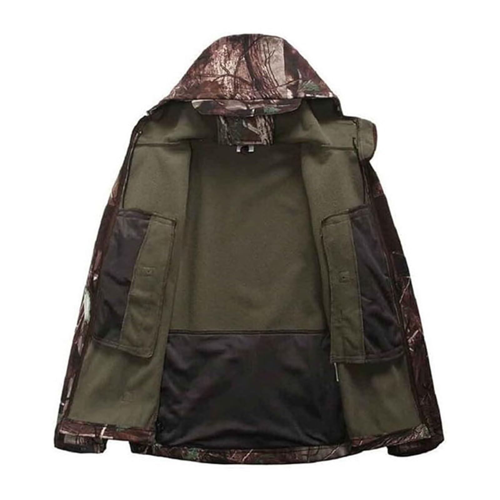 Wygwlg Completo Sci Uomo, Completo Invernale Sportivo Da Uomo In Caldo Pile Giacca E Pantaloni Da Sci Mimetici Con Cappuccio, Tute Snowboard Isolanti E Impermeabili, Per Sport Sulla