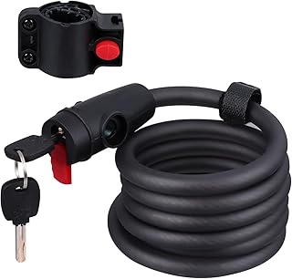 BESPORTBLE 1 Set Lock Bike Anti Lock Road Bike Cable Lock Bike Lock with Keys Road Bike Lock Road Mountain Bike Lock Bike Anti Lock Security Lock Black with Key Steel Bike Secure Lock