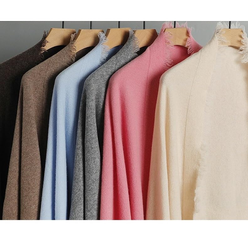 Coprispalle Donna Elegante Donne Cardigan Poncho Mantello Merino Lana Scialle Avvolgente Maglione Cappotto Per Inverno Mantello Con Frange Sciarpa Cappotto Casual Aperto Davanti Lavorato