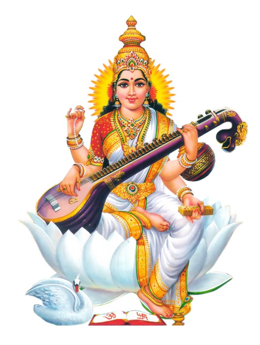 Ruhi Decor Maa Saraswati Wall Sticker PVC Stickers Waterproof Laminated Wall Stylish for Living Room-image-22