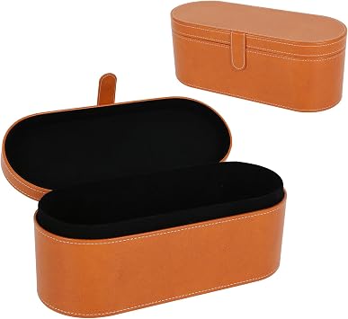 PU Leather Hair Dryer Storage Box for Dyson, Hard Travel Case for Hair Dryer Hot Air Brush Hair Curler, 33.5*13.5*13cm Travel Portable Storage Organizer Bag for Dyson Supersonic HD01 HD03 Hair Dryer