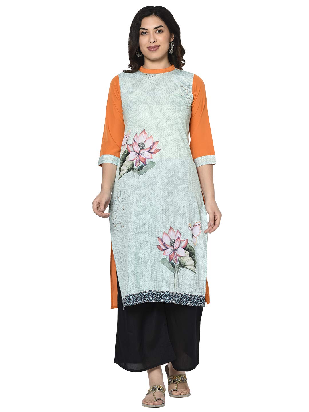AvahWomen's Crepe Regular Kurta