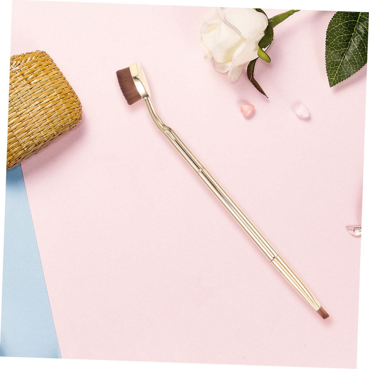 VICASKY 4pcs Double-ended Concealer Brush under Eye Makeup Tools Concealer Brush Applicators for Women Angled for Cosmetics