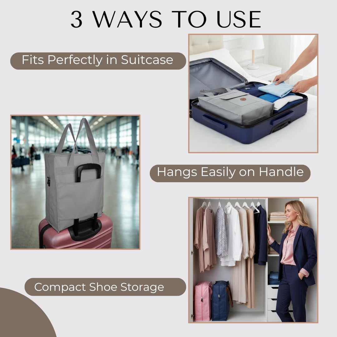 Tragbare Schuhtasche für Reisen - Organizer und Aufbewahrungstasche Mit Gepäckhülle für Damen und Herren, Cloud
