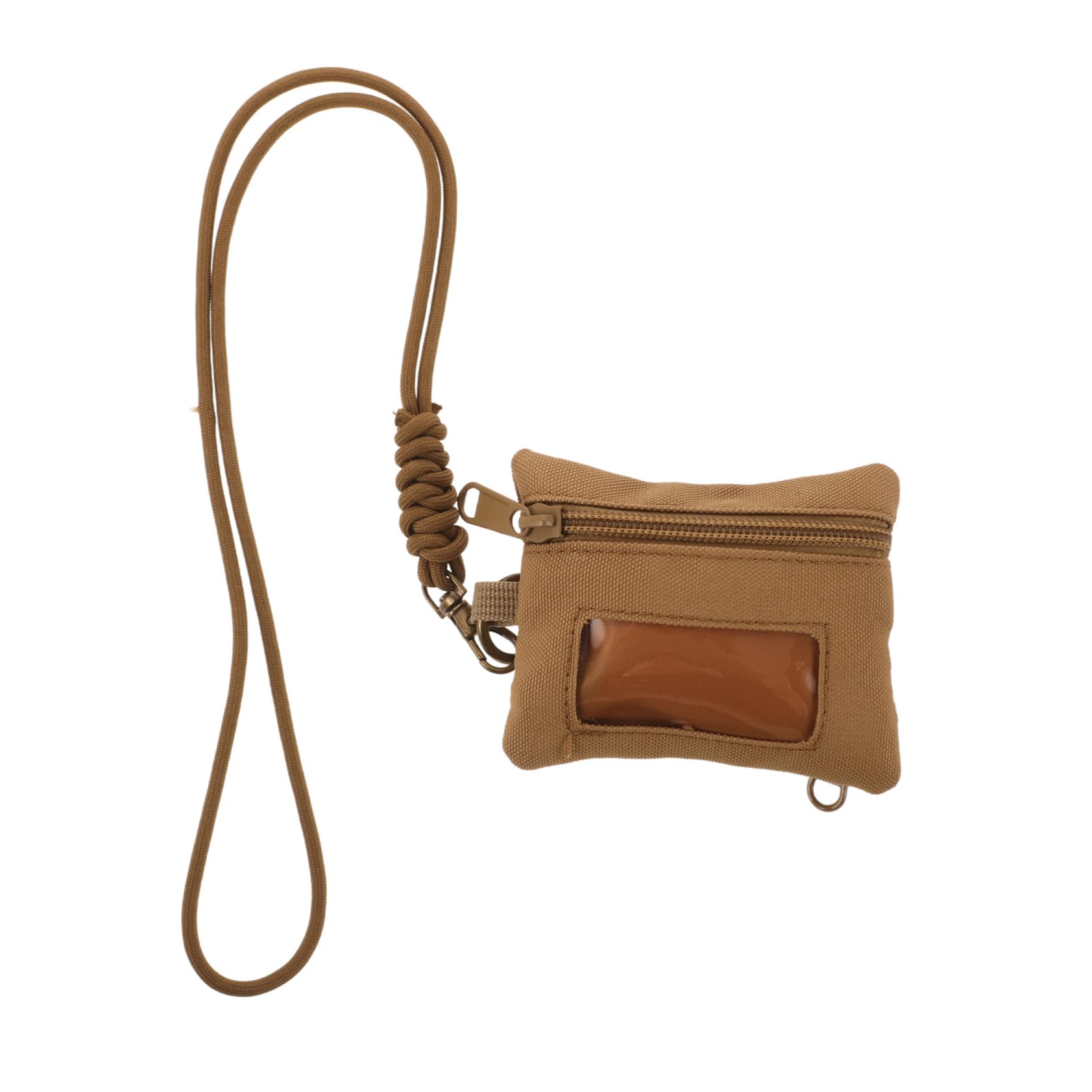 Abaodam Outdoor Wallet Pouch Versatile Coin Purse with Cash Pocket Lightweight Zipper Pouch for Cards and Coins for Hiking Running and Cycling Activities Khaki