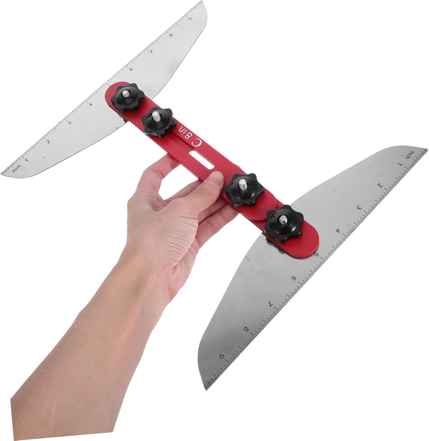 NUOBESTY Multi-Functional Stair Tread Gauge Template Tool Metal Measuring Tool for Precise Angles and Depth for Woodworking and Home Renovation Projects 1 Set