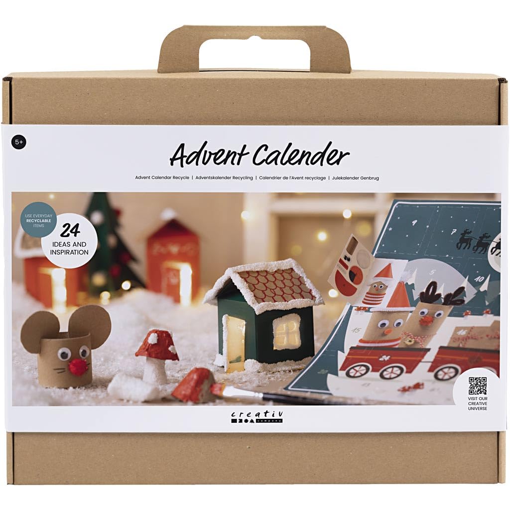Calendario dell'Avvento per bambini, riciclaggio, 24 progetti creativi