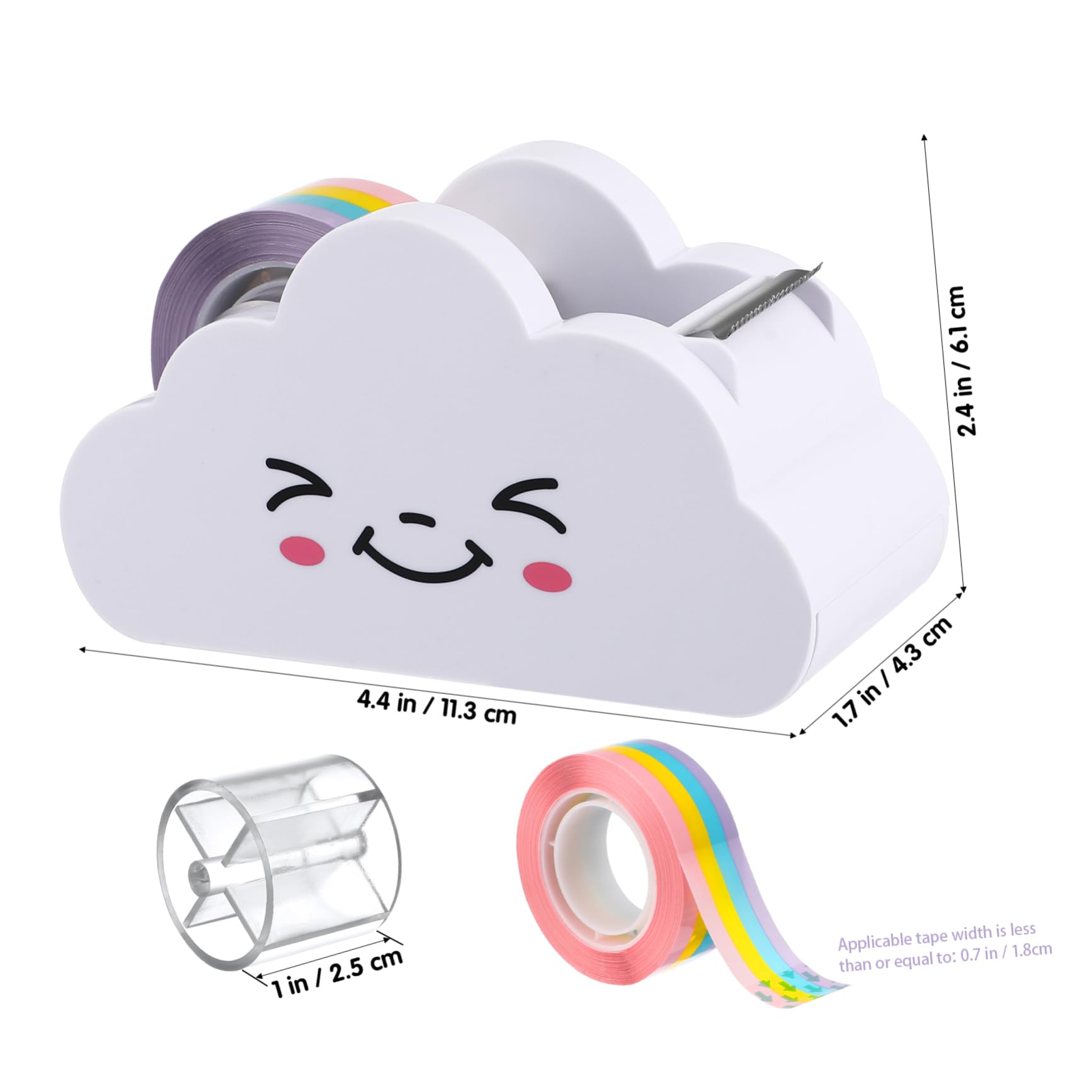 Bastel-Set Mit Regenbogenband & Wolkenschneider - 5 Rollen Handbuchband Inklusive