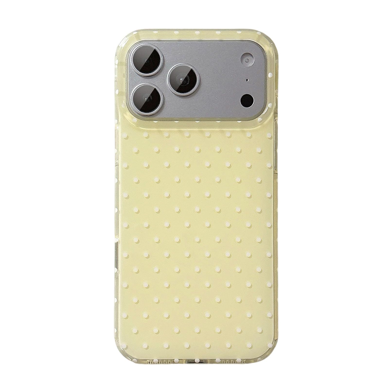 Coque iPhone 17 Pro Max jaune à pois en silicone QLTYPRI - 8