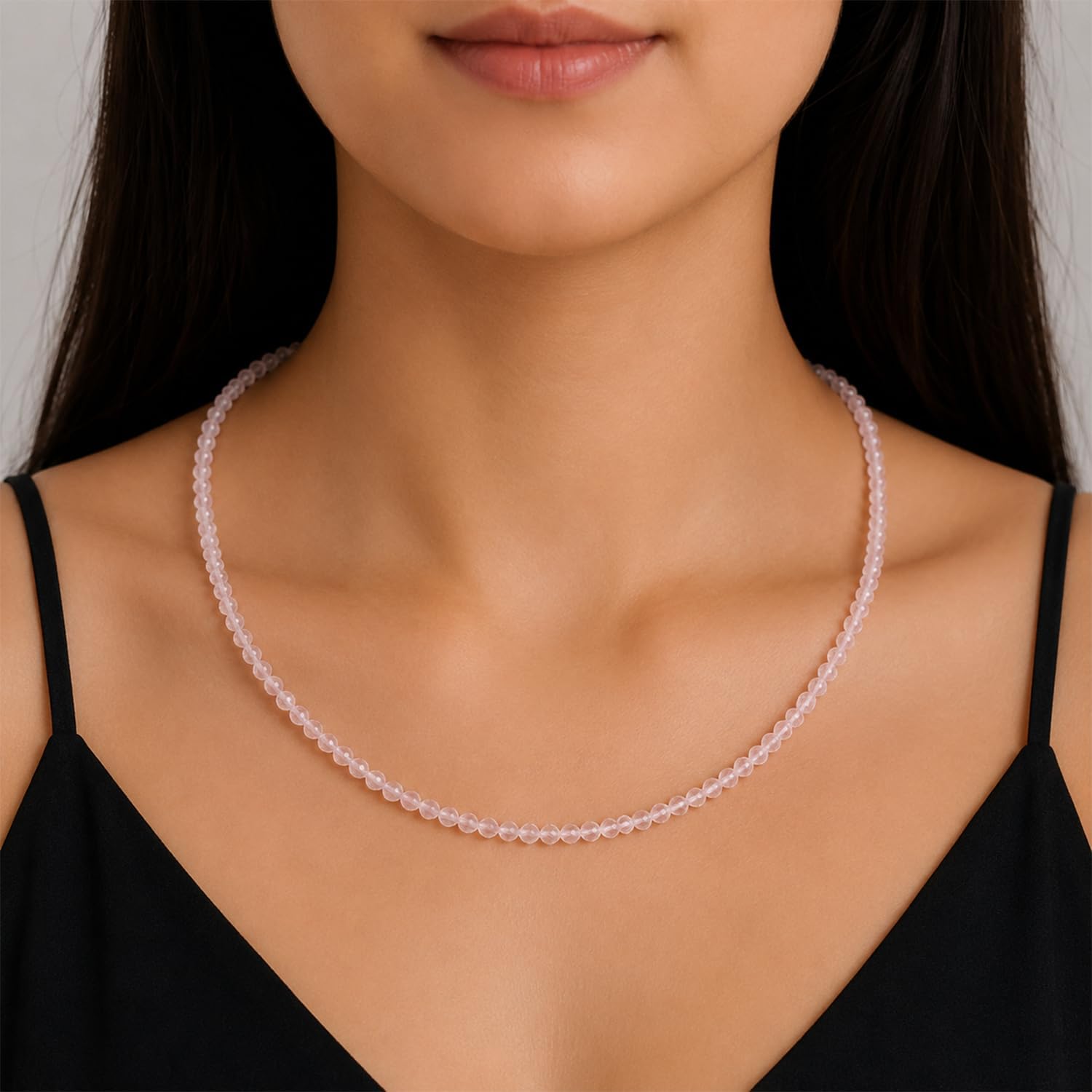 InfinityGemsArt Natural Gemstone Dainty Choker Necklace For Her October Birthstone Jewelry Chakra Healing Energy Crystals 925 Sterling Silver 18 inch Chain Birthday Gifts For Women