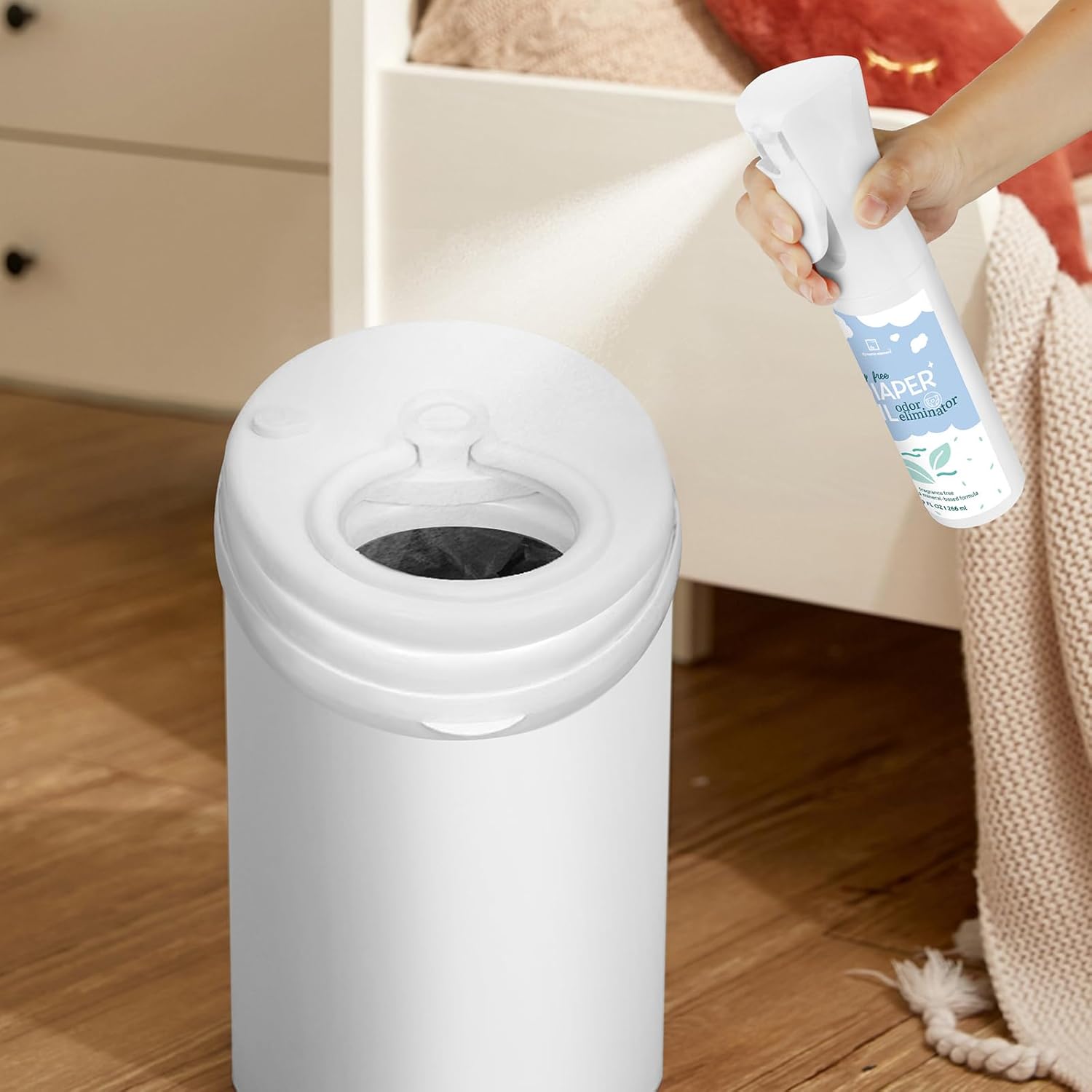 Diaper Pail Odor Eliminator Spray – Unscented Mineral-Based Spray for Odors in Diaper Pails and Baby Changing Areas – 9 Fl Oz