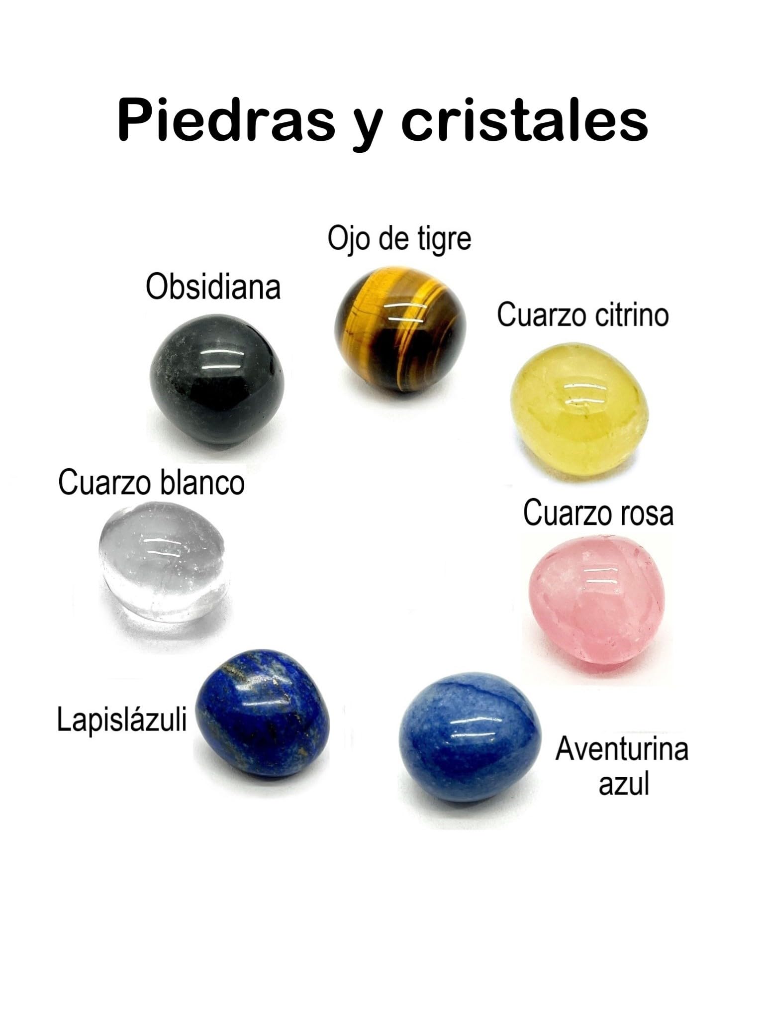 arana's - Ojo de tigre piedra natural calidad AAA - Cristales naturales y piedras preciosas - Reiki curacion de chakras equilibrio metafisico - Piedras curativas pulidas sanacion (1, Ojo de tigre) — view 7