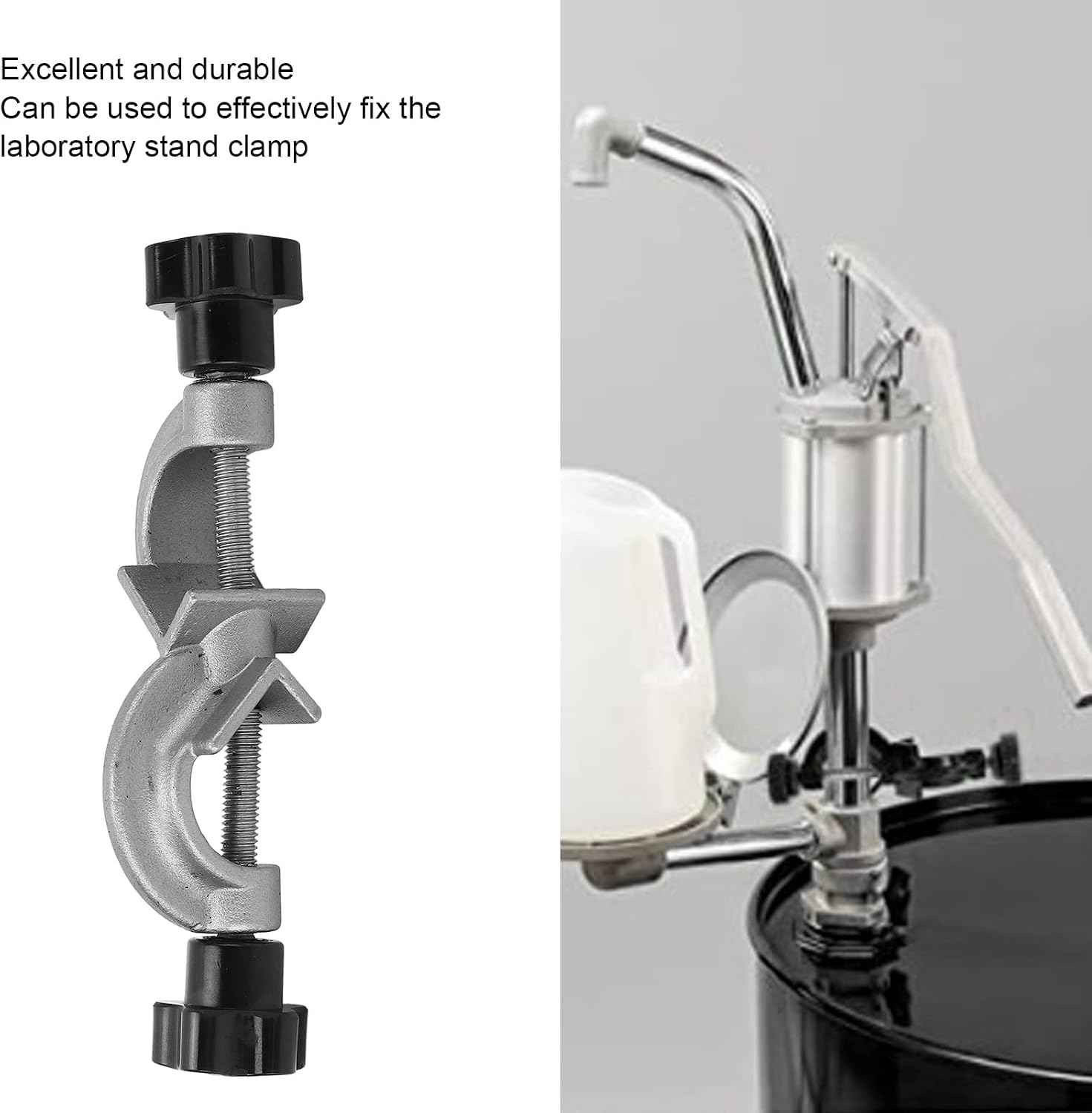 Cross Clamp Stainless Steel Bosshead Clamp for Laboratory Stand Clamping Length 6-20mm For Lab Home Use
