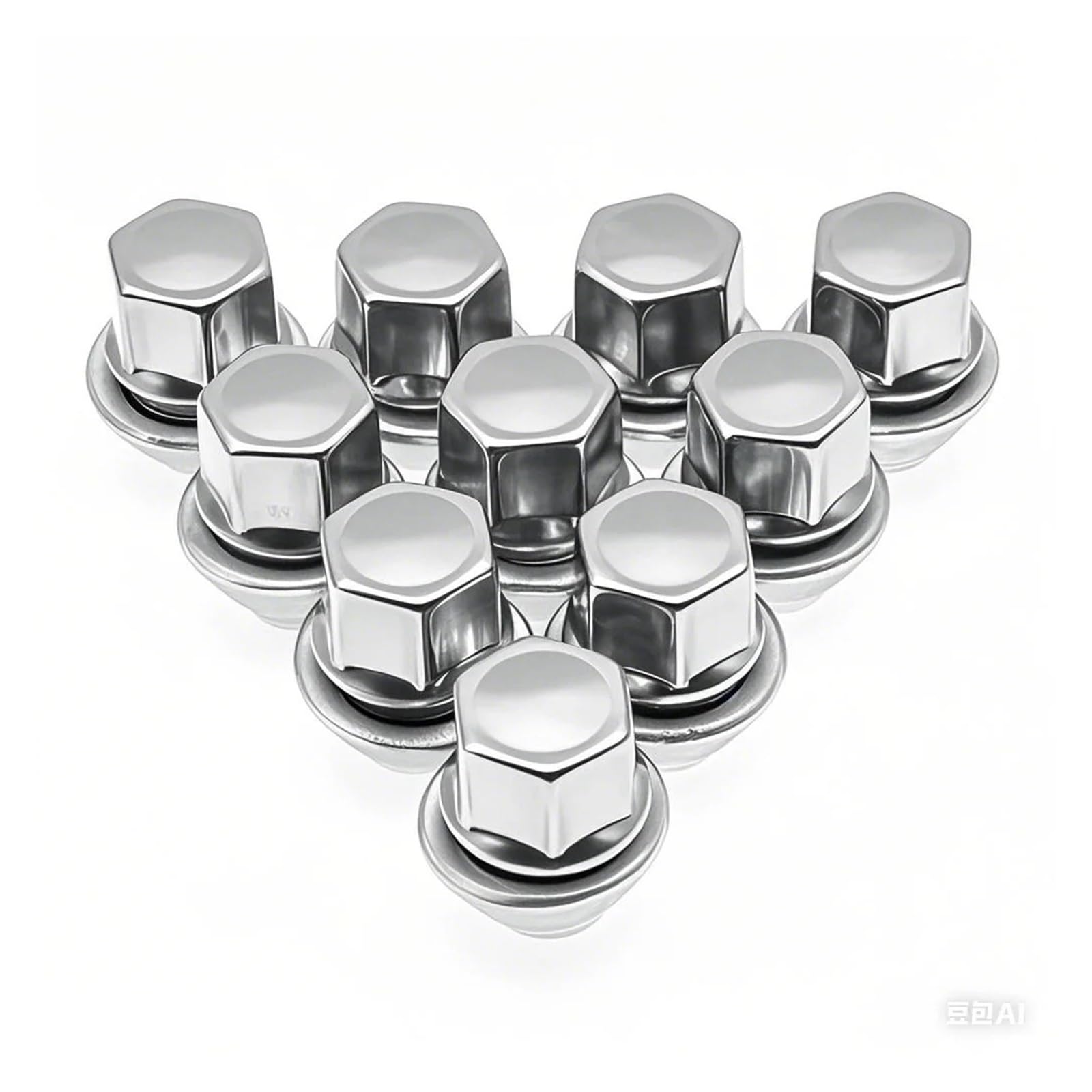 10 Pcs M12x1.5 Alloy Steel Wheel Lug Nuts, 19mm Hex