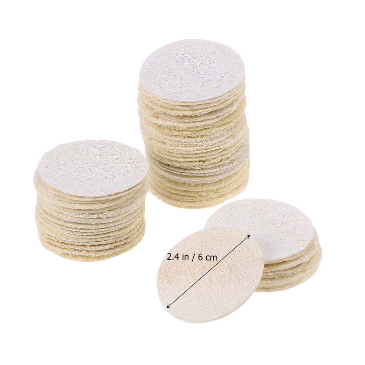 FOMIYES 500piezas Esponjas Exfoliantes De Loofah Para Desmaquillar Reutilizables Para Cuidado Facial y Corporal Limpieza y Efectiva