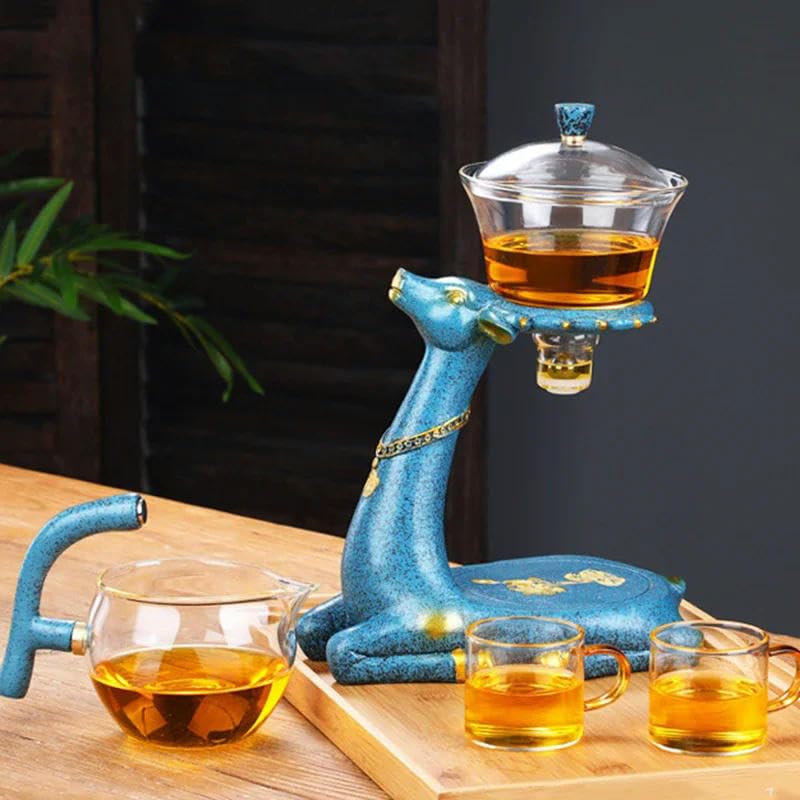 RAEF Deviazione Magnetica dell'Acqua per teiera in Vetro per infusori sfusi da Cucina bollitori per Cucinare Set Magnetico Tetera per infusore per tè