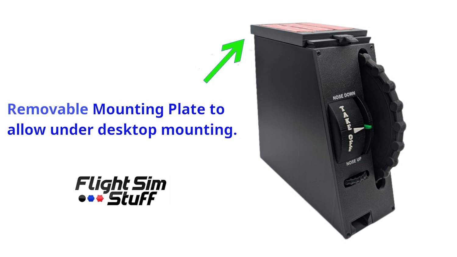 Flight Sim Stuff - Full Size Cessna 172 Elevator Trim Wheel Controller Analog Axis, PC/Mac