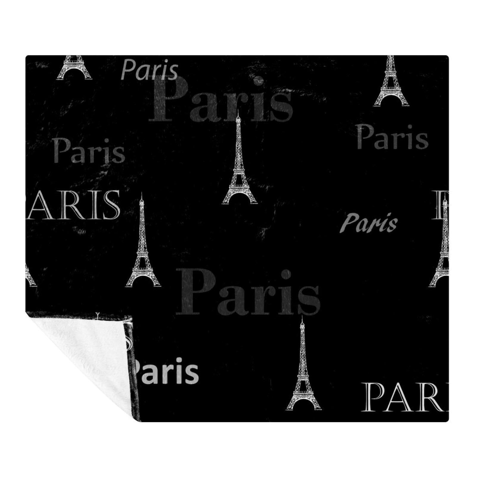 Couverture douce Paris souvenir de France, cadeau idéal pour petit et grand