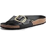 Birkenstock Women's Madrid Big Buckle Sandals, High Shine Black, 8 Medium US