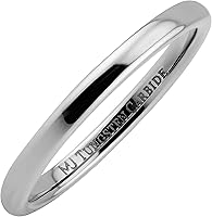 Vista 8 de Anillo de boda clásico de carburo de tungsteno de 0.079 in a 0.394 in