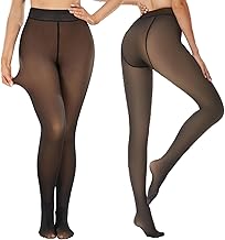 PANCA Winter Fleece Warm Thermal Leggings for Women & Girls | Ankle Length, Full Body Coverage, Slim Fit | Black Tights Pants for Winter Wear (Set of 2, Free Size)