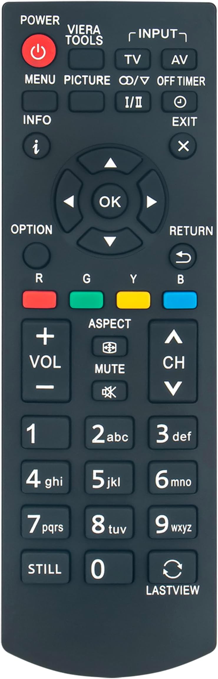 AULCMEETN2QAYB000825 Replace Remote Control Compatible with Panasonic Viera TV TH-L32XV6G TH-L39EV6G TH-L32XV6K TH-L39EV6K TH-L32XV6M TH-L39EV6M TH-L39EV6X