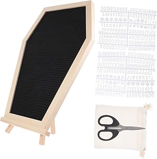 SHERCHPRY 1 Set Felt Message Board Standing Blackboard Tabletop Message Board Rustic Message Board Felt Sign Board Message Chalkboard Quote Board Word Board Letter Bulletin Board Wooden