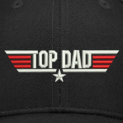 Image of Top Dad Hat Fathers Day Birthday Dad Gifts from Son Daughter Kids Wife for Husband Best Dad Ever Hat Papa Adjustable Snapback Baseball Cap for Men Black