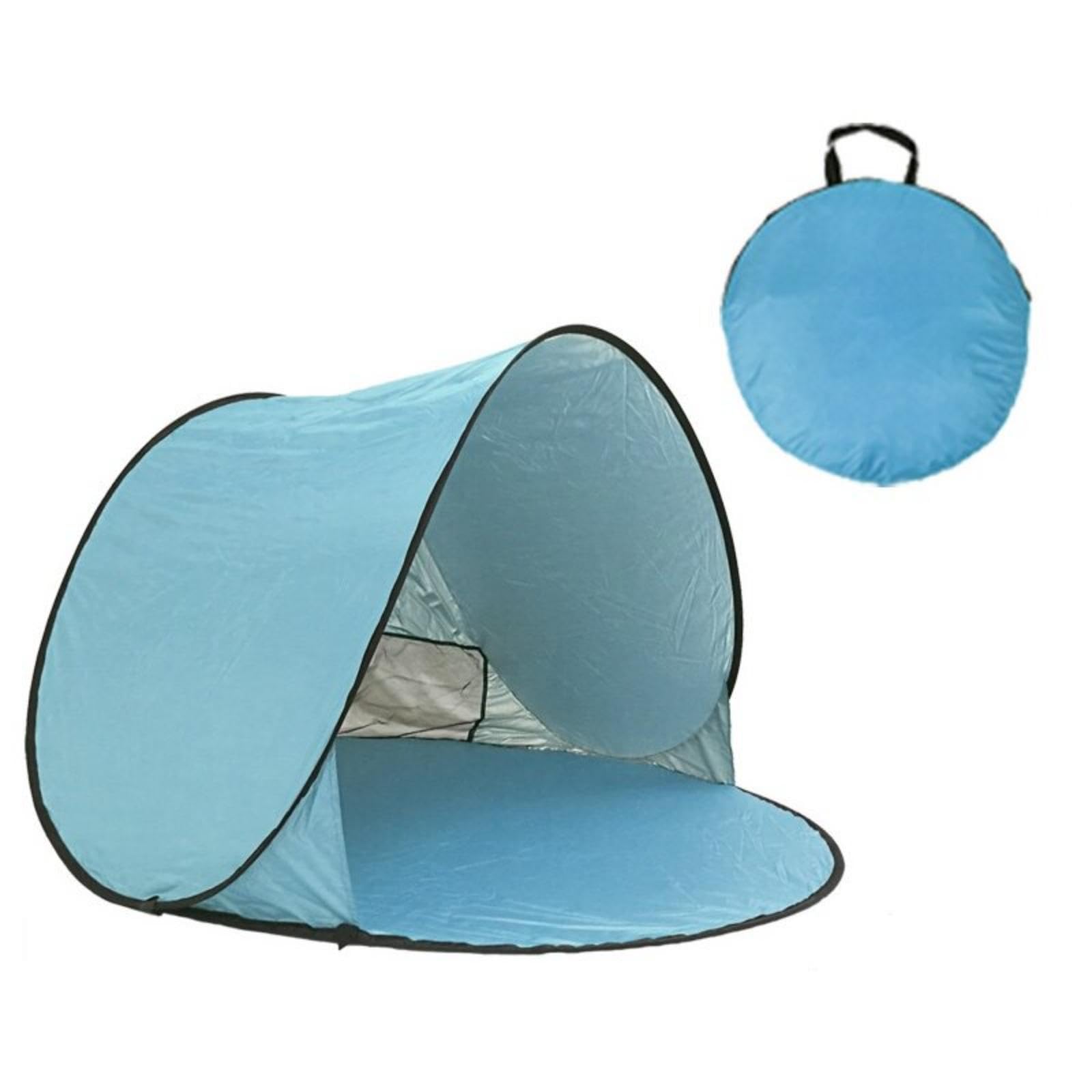 Beach Tent with Carrying Bag SPF 50rapid-Setup Beachside Tent Waterproof Cover for Beachgoers, Anglers, Park, Fishing Sky Blue-image-21