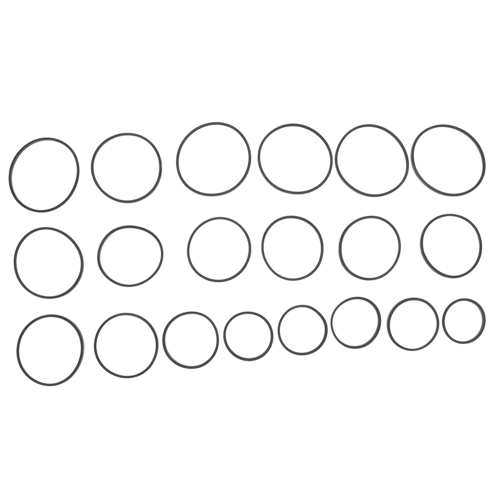 WOFASHPURET 20pcs Cassette Tape Machine Belts for Recorder Repair Rubber Flat Belts for Smooth and Noise Reduction Compatible