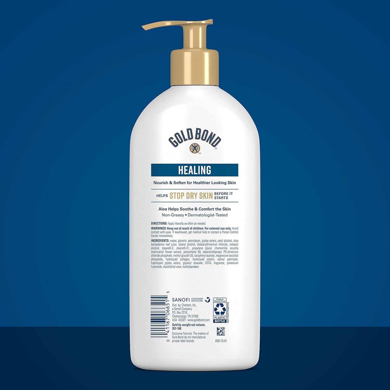 Gold Bond crema tratante para la piel Ultimate – a base de Aloe Vera – Frasco de 395 g