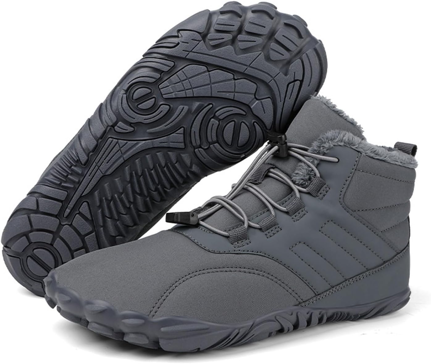 Men's Women's Winter Barefoot Hiking Boots, Slip On Warm Zero Drop Snow Boots, Wide Toe Box Booties, Waterproof Shoes Sneakers Hike Shoes for Hiking Walking Outdoor Unisex