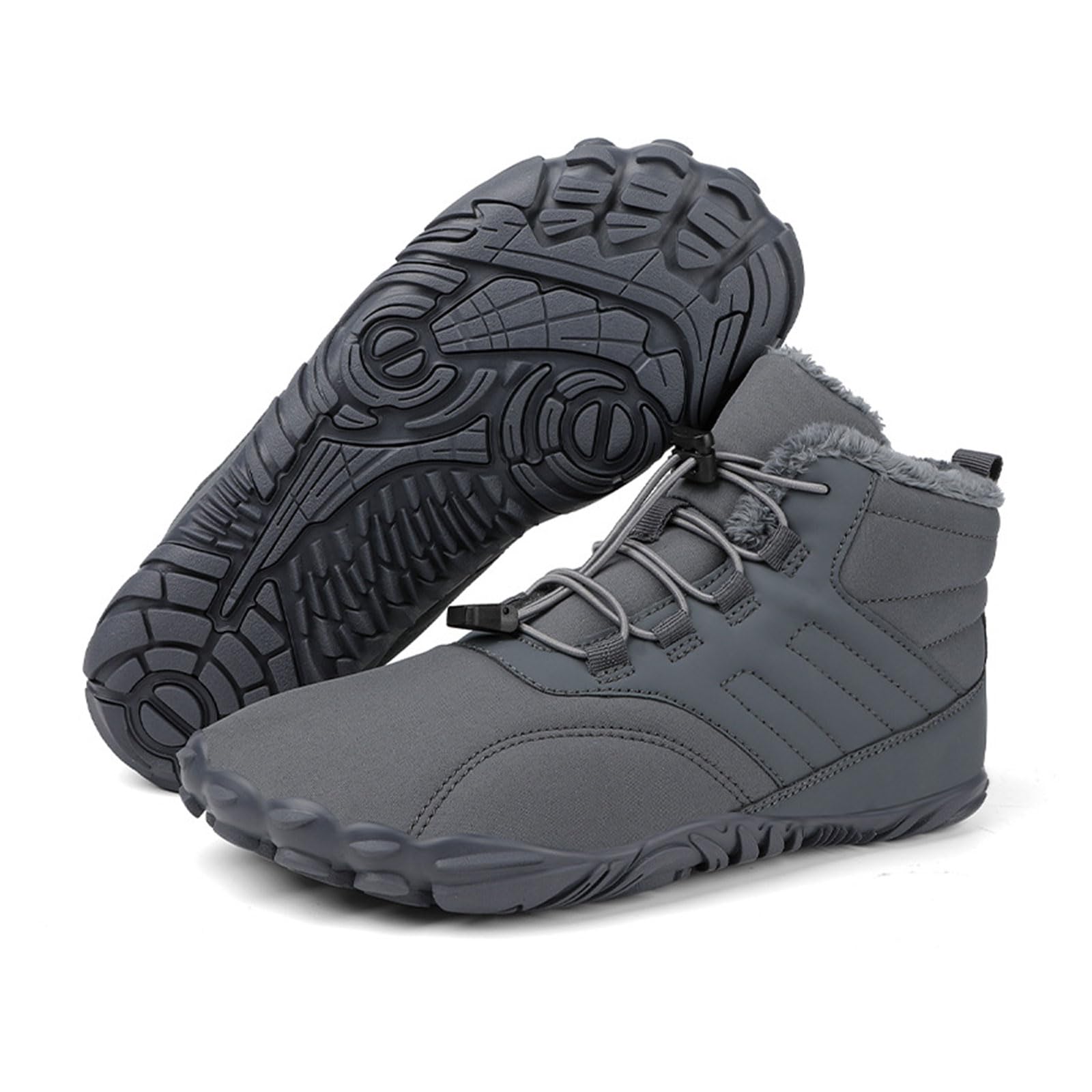 Men's Women's Winter Barefoot Hiking Boots, Slip On Warm Zero Drop Snow Boots, Wide Toe Box Booties, Waterproof Shoes Sneakers Hike Shoes for Hiking Walking Outdoor Unisex