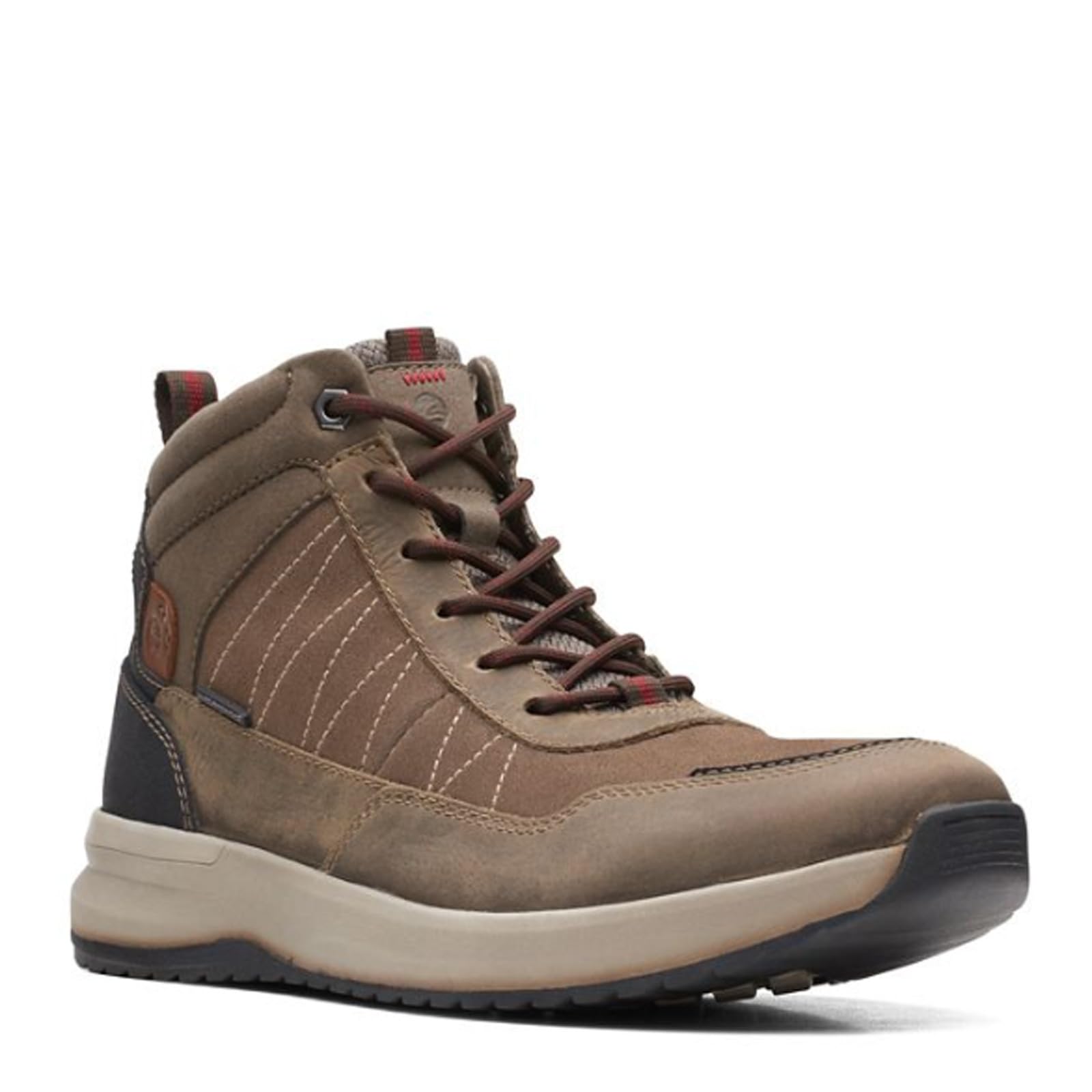 Clarks Men's Wellman Top Oxford Boot, Taupe Combi Waterproof, 8.5
