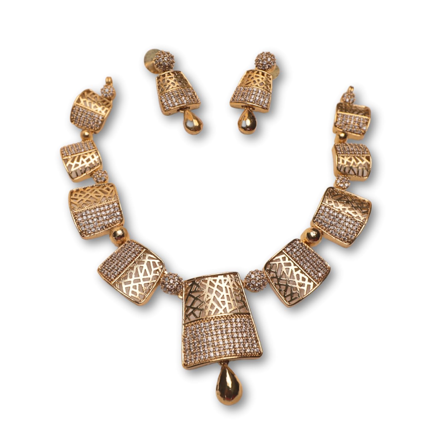 Exquisite Modern Choker Necklace Set accompanied by matching earrings for Women and Girls (DT-CHOKER-001) (B0CZ11SGL6) Amazon Price History, Amazon Price Tracker