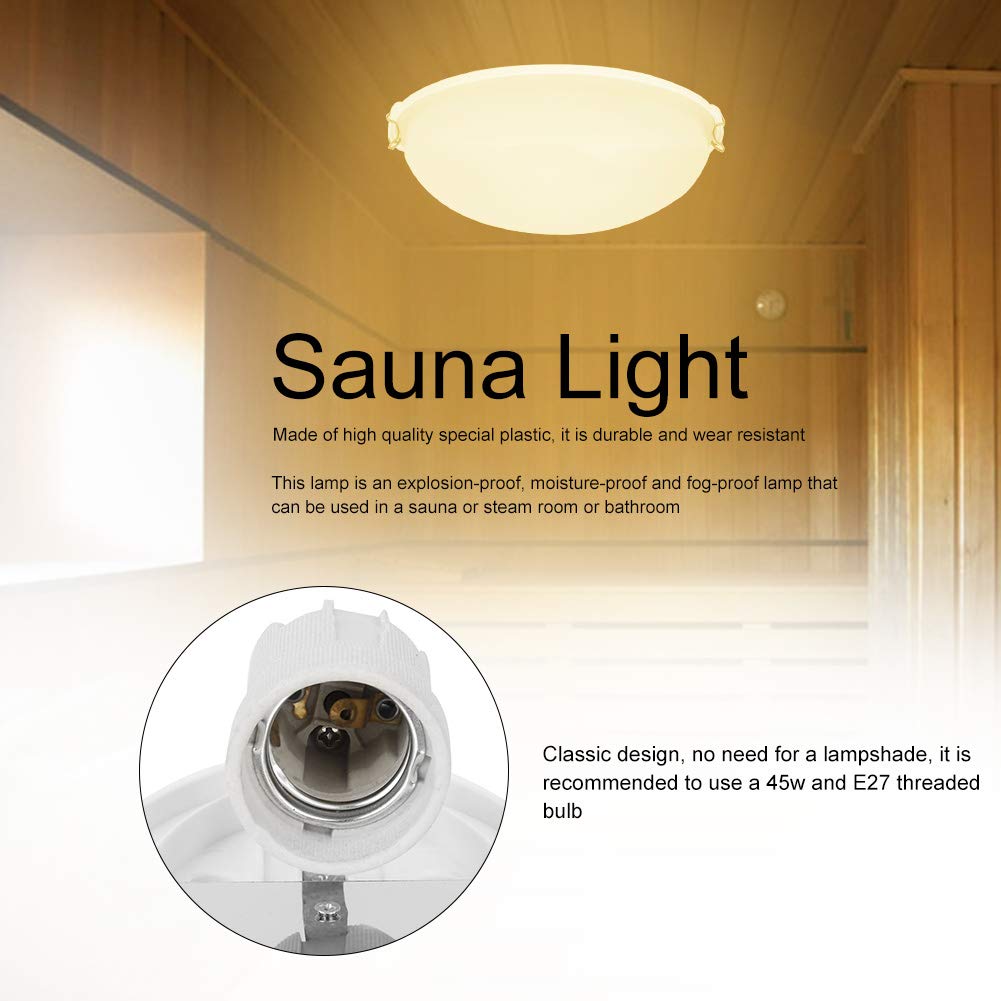 Lampe De Sauna Milisten - Anti-buée, Résistante Haute Température, Pour Sauna Sec Ou Humide, éclairage Sécurisé