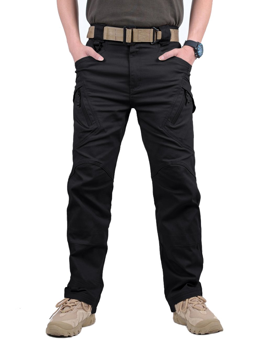 MAGCOMSEN Herren Cargo Hose Army Combat Baumwolle Militär Hose mit Multi Taschen Funktionshose