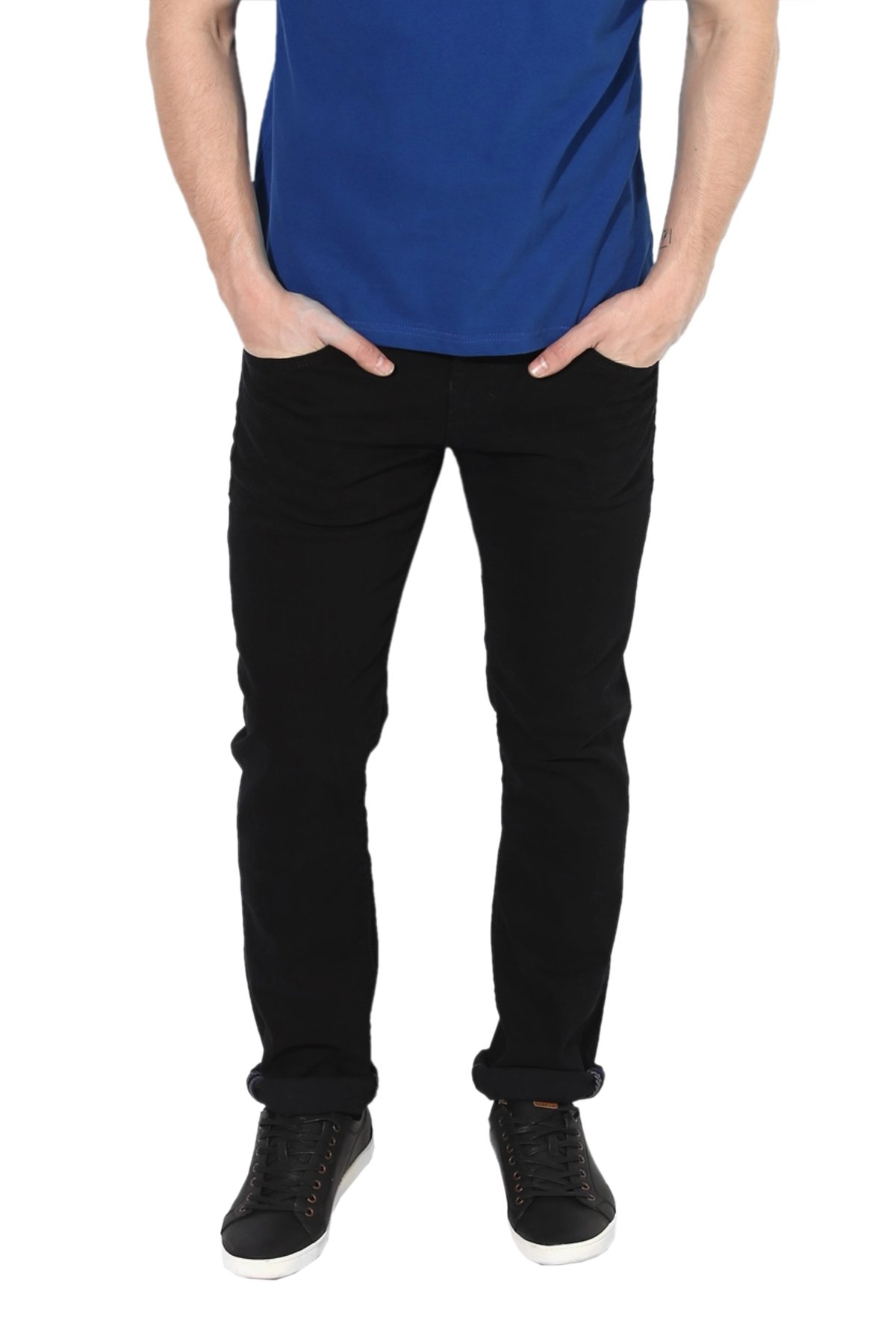 X2OX20 Men's Clasic Skinny Fit Jeans Black Denim Jeans