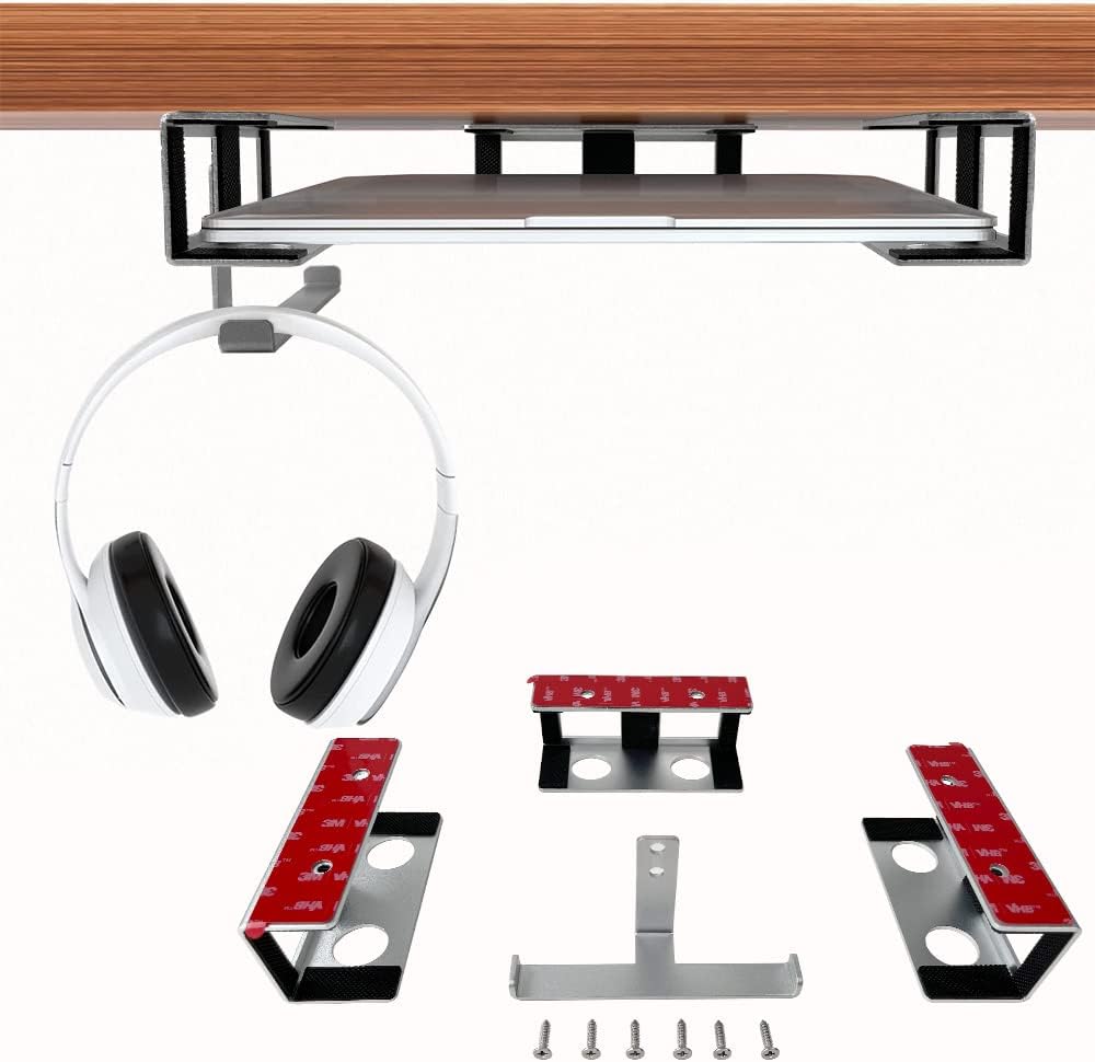 Amazon.com: IFCASE 2 Tier Under Desk Laptop Mount, Double Decker Metal ...