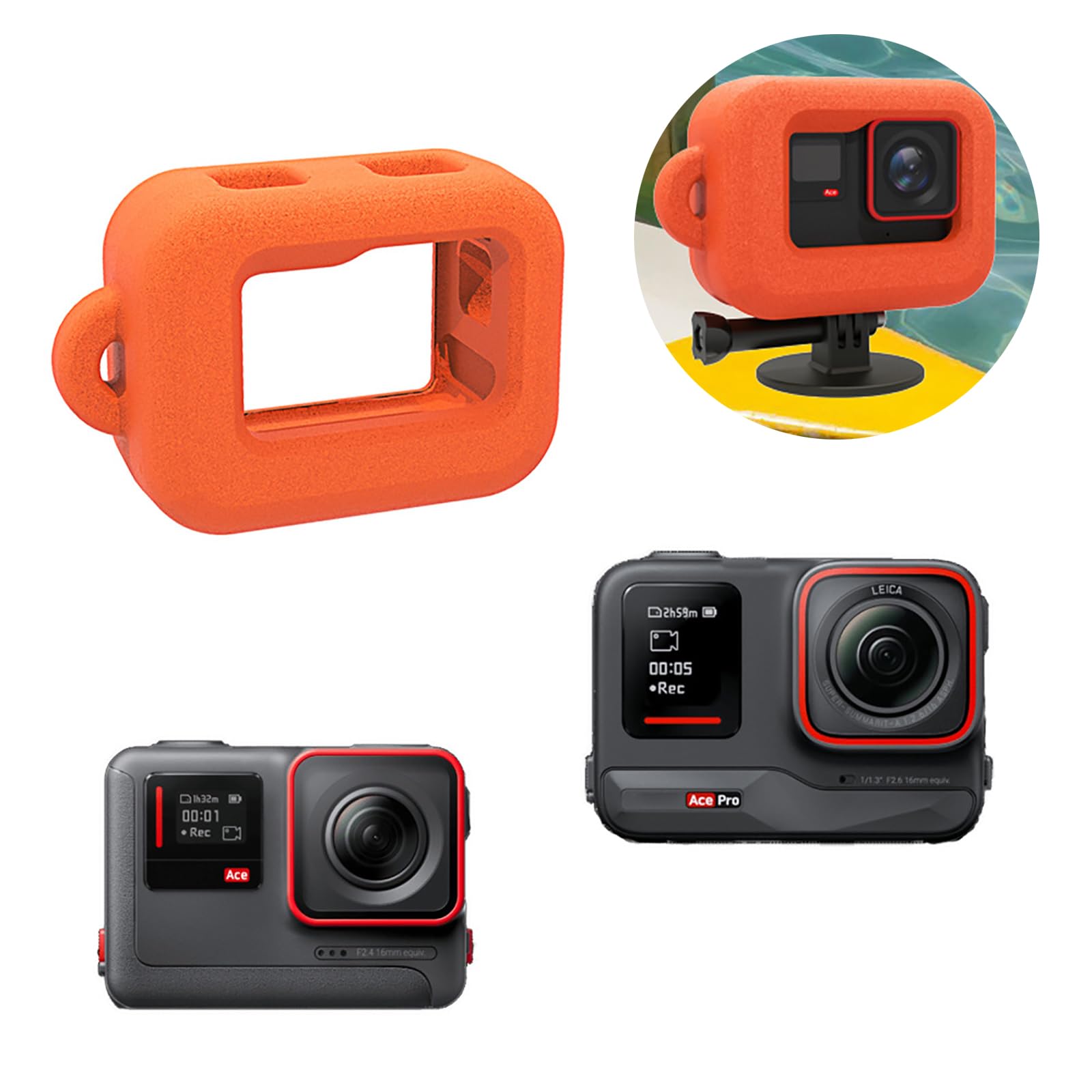 Floaty Case Housing Floating Frame EVA Protective Cover for Action Sports Camera Accessories Underwater Camera Case