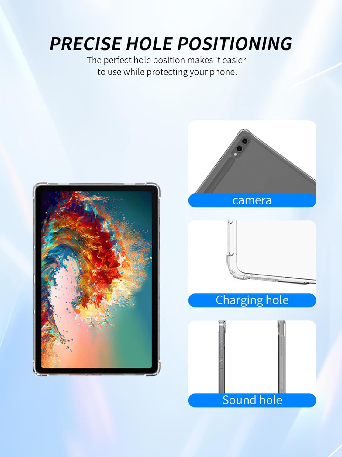 for Samsung Galaxy A11(SM-X130/X135) 2025 Tablet 8.7 Inch Android Tablets Case,Ultra-Thin Full Coverage Corner,BOVUGAC Soft TPU Shockproof Kids Friendly for Galaxy A11 5G 8.7" Case Cover (Clear)