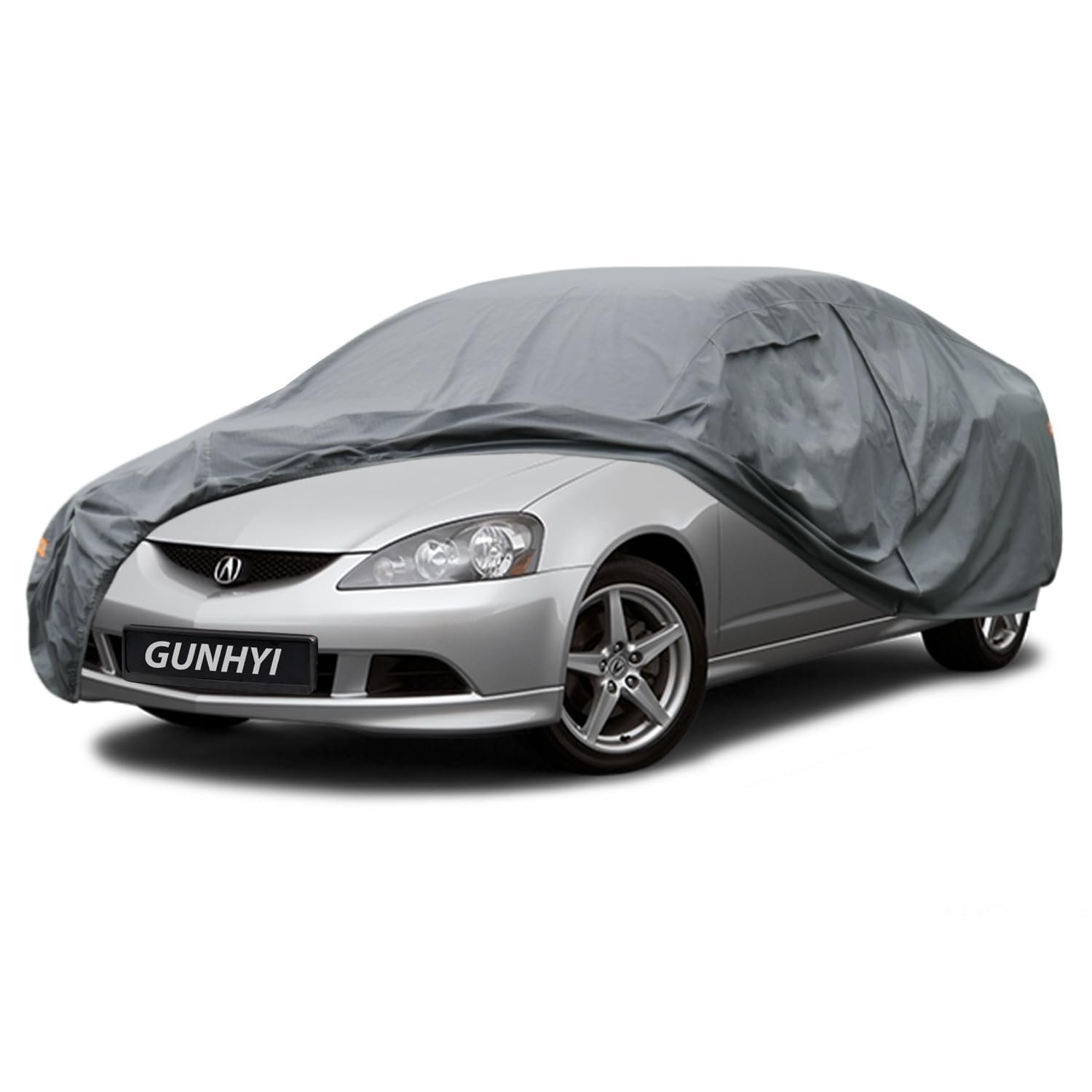 GUNHYI Premium Car Cover Custom Fit Acura RSX, 16 Layers Heavy Duty Car Cover Waterproof All Weather with Zipper Door for Sun Rain Snow Dust Uv Protection