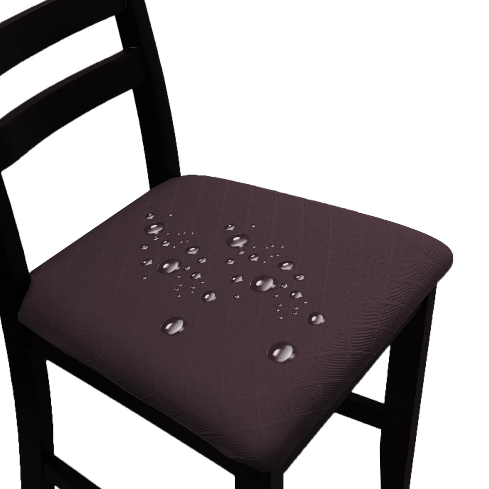 NORTHERN BROTHERS Waterproof Seat Covers for Chairs 6 Pack, Waterproof Chair Covers for Dining Room 6 Pack, Dining Chair Covers Set of 6, Seat Covers for Dining Chair, Chocolate