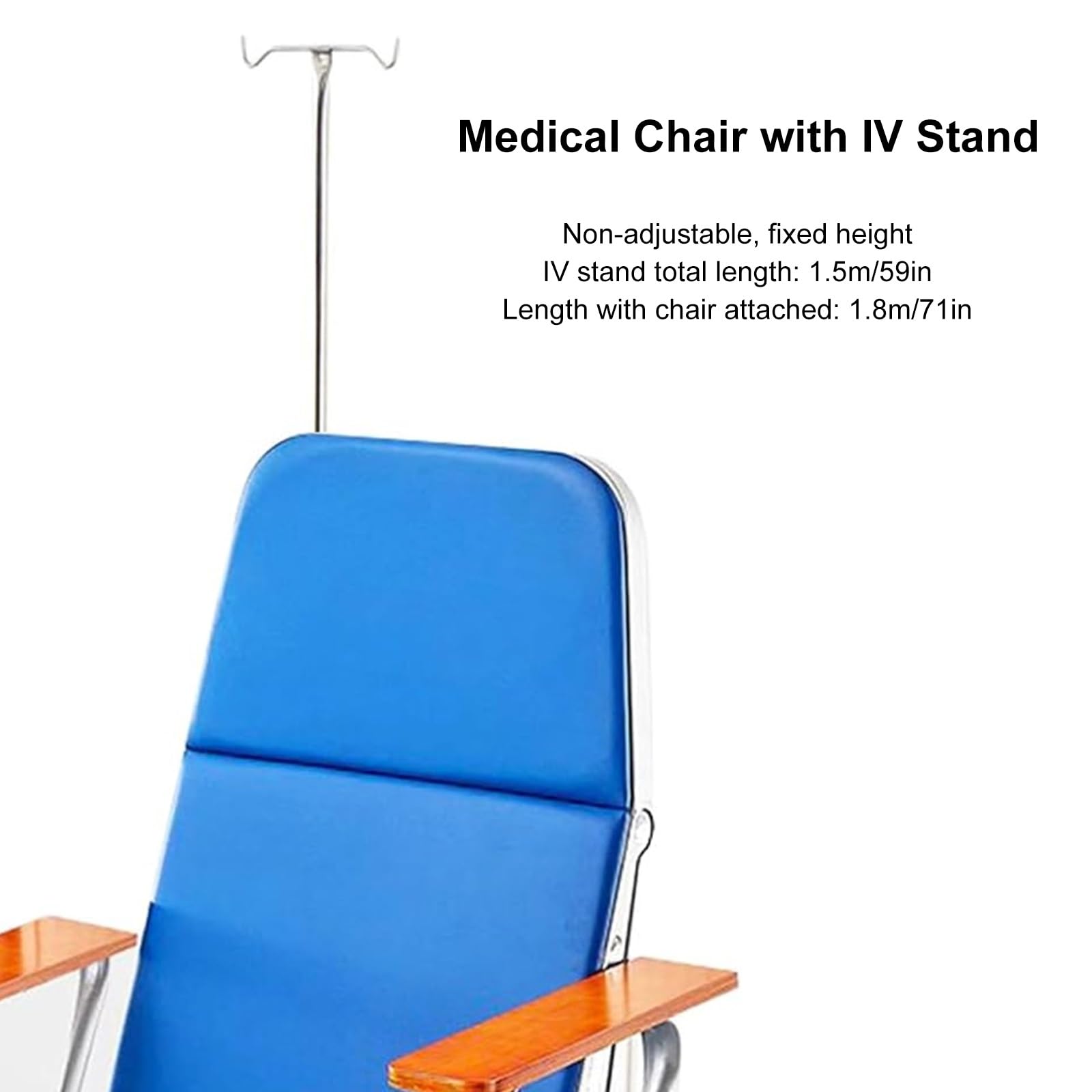 Fauteuil inclinable avec Support pour Usage médical Salle d'attente, siè Confortable avec accoudoir en Bois Massif