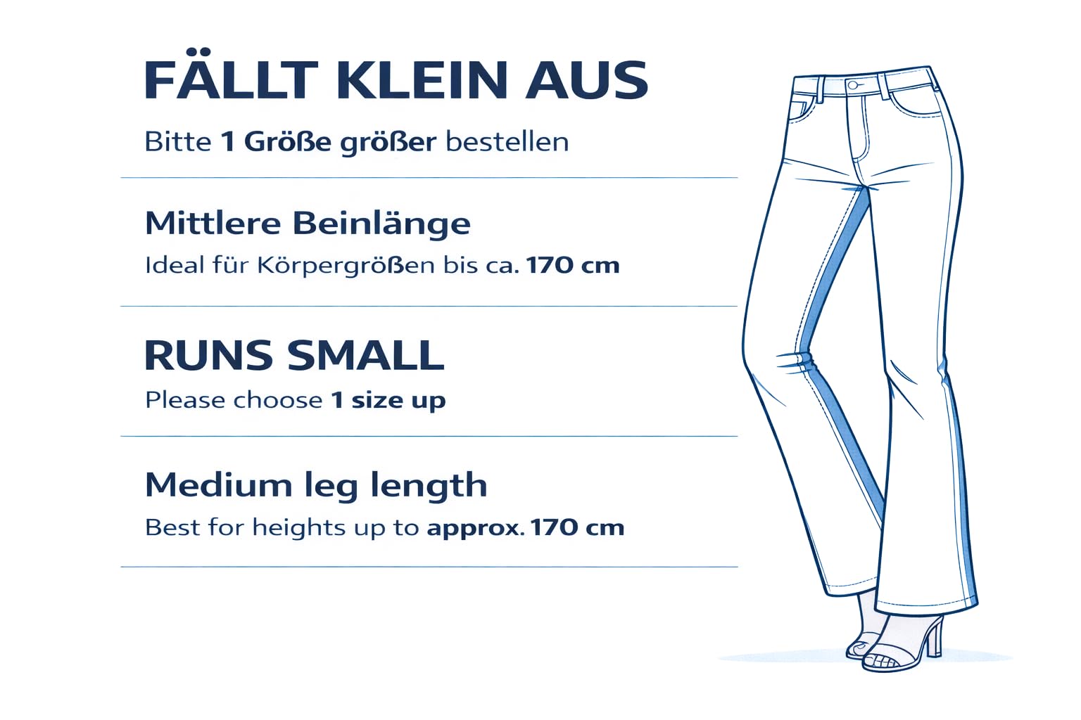 Nina Carter P080 Jeans da donna Flared Bootcut Jeans a vita alta