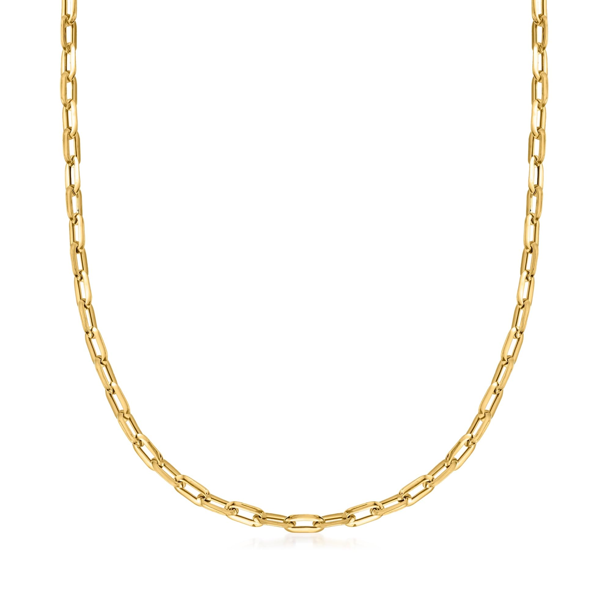 Ross-Simons 18 inch 14kt Gold Paper Clip Link Necklace