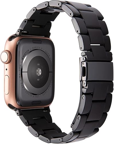 Miniatura 2 de HOPO Compatible con Apple Watch Band Series Ultra1110987, pulsera de resina fina, moderna, ligera, repuesto para iWatch Series 654321SE para mujeres