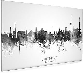 Stuttgart Germany Skyline Box Canvas Print with City Name -11579